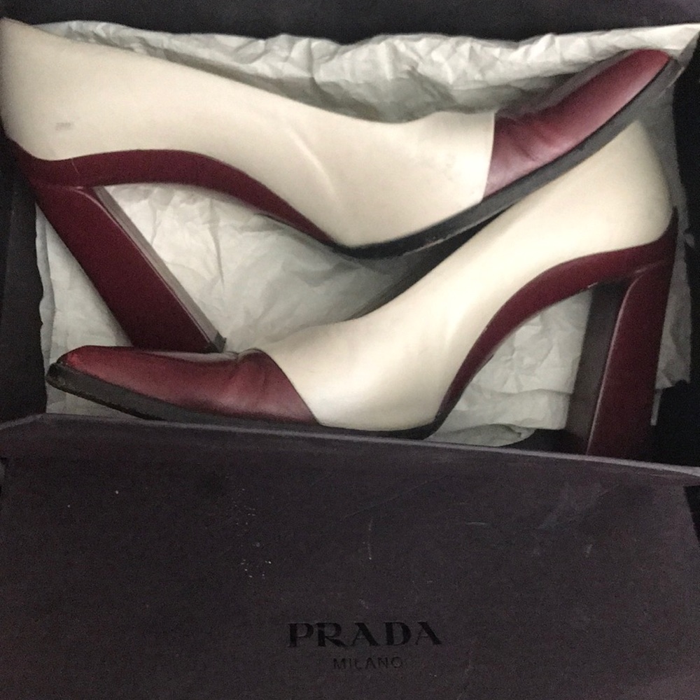 Authentic Chunky Prada heels size 37.5